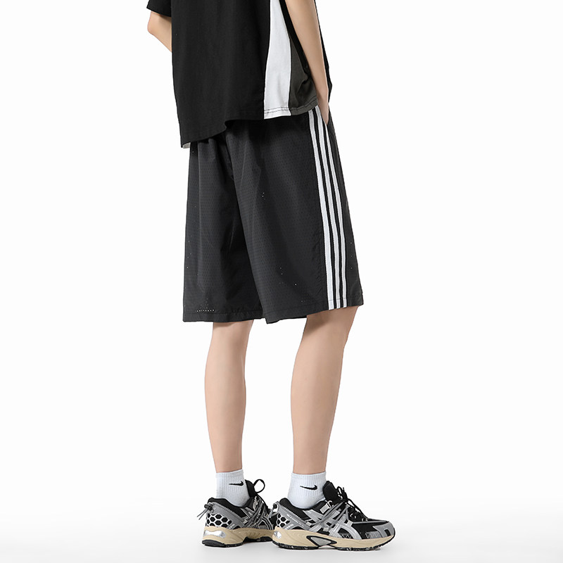 三条杠全打孔透气速干篮球短裤五分裤XZ503-DK527特P30控48,男装牛仔裤,星座503-1
