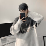 港风新款潮牌慵懒风渐变水貂毛衣套头毛衣男女款XZ503P68控98，男装针织衫/毛衣，星座503-1