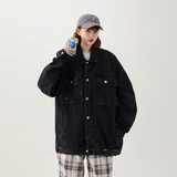 春季新款美式高品质纯色男女款大口袋牛仔夹克503-1JK07P95控128，男装夹克，星座503-1