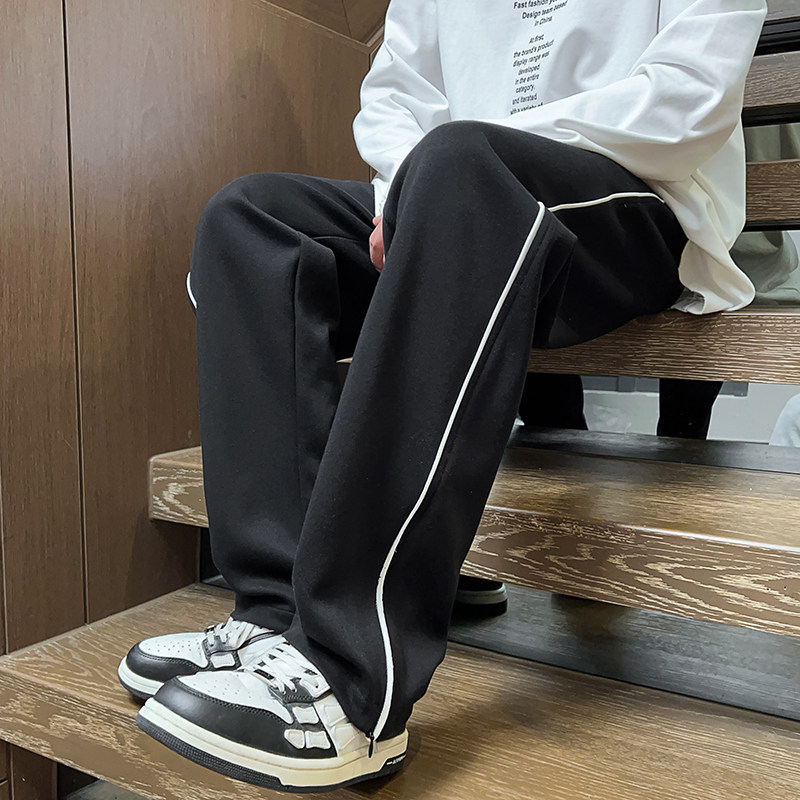 现货！秋冬季抖音品质直筒脚口拉链休闲运动裤XZ503-K5018P50控78,女装休闲裤,星座503-1