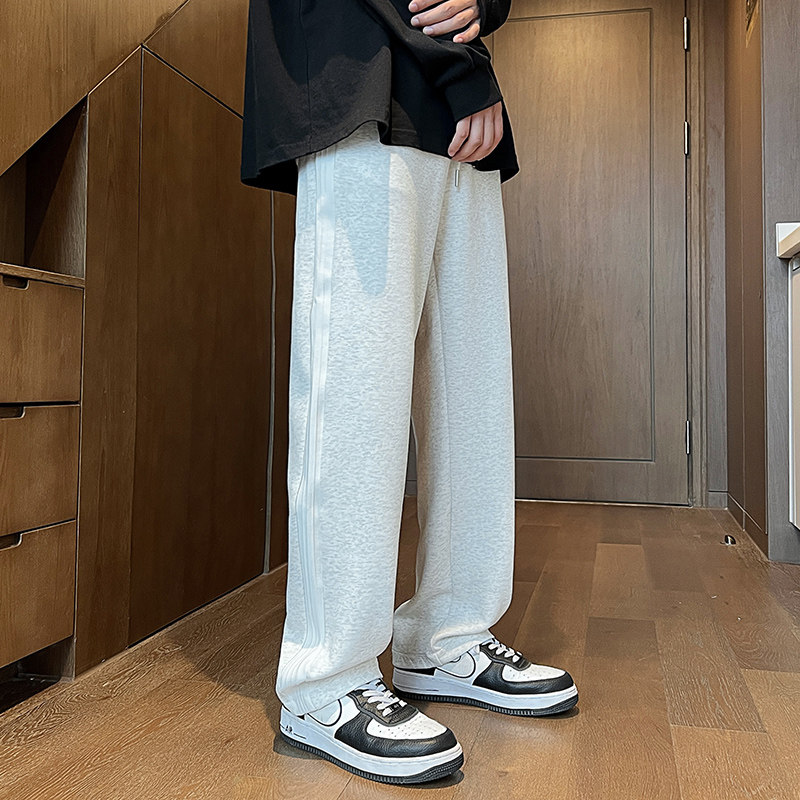 秋冬新款三条杠重磅华棉直筒潮流休闲裤XZ503-1K5016P60控88,男装休闲裤,星座503-1