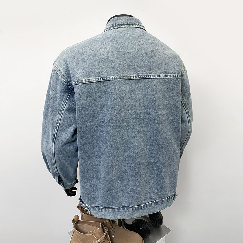 假模图纯色光版牛仔外套XZ503-JK12P68控98,男装夹克,星座503-1