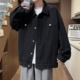 秋冬季港风男女款纯色牛仔夹克美式高街外套XZ503JK11特P58控98，男装夹克，星座503-1