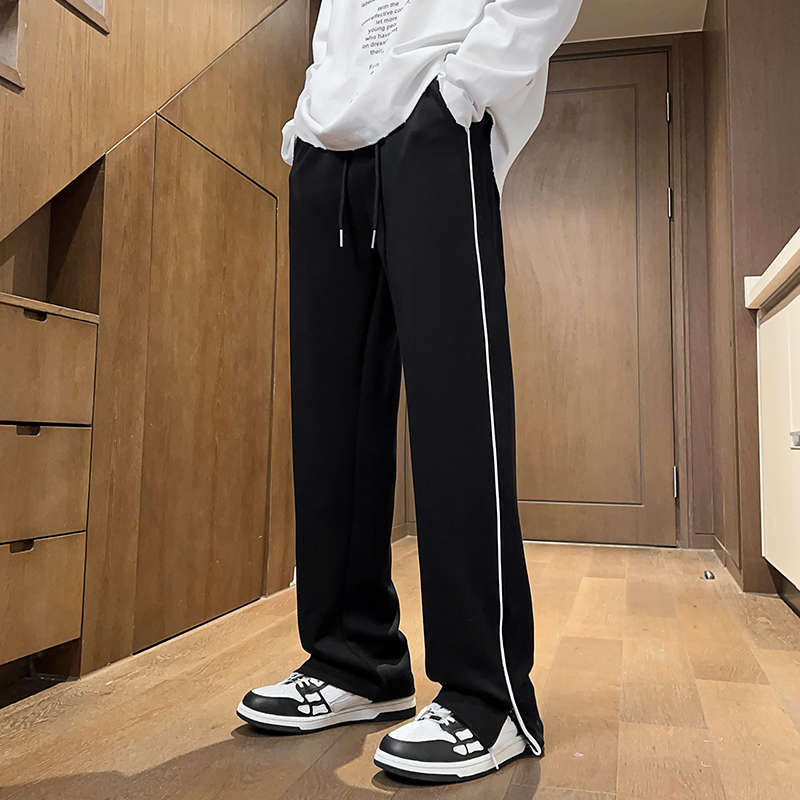 秋冬男女款高街宽松直筒脚口拉链休闲运动裤XZ503-1-K5018P55控78，女装休闲裤，星座503-1