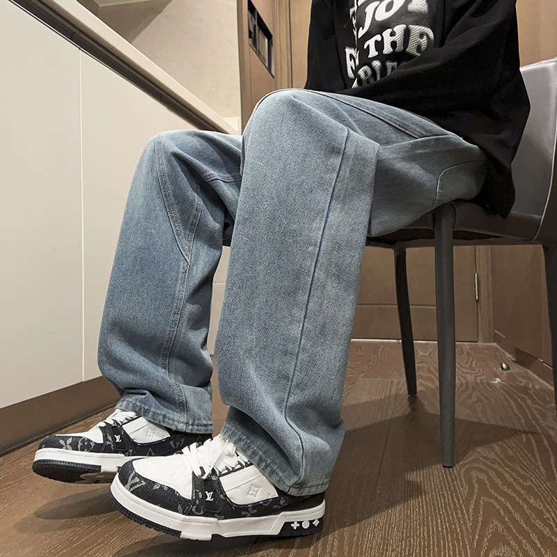 现货纯色拼接松紧腰牛仔裤XZ503-1K823特P45控78,男装牛仔裤,星座503-1