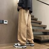 春秋季美式直筒宽松抽绳潮流百搭牛仔裤XZ503-1-K818P50-78，男装牛仔裤，星座503-1