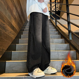 加绒现货现货美式拼接直筒牛仔长裤XZ503-K825特P45-加绒55，男装牛仔裤，星座503-1