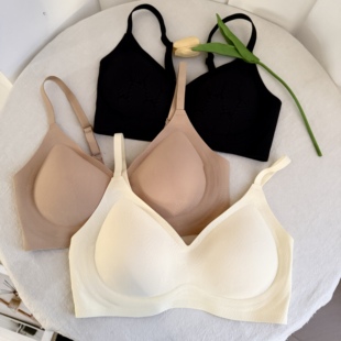 品牌古家粉底液内衣薄款 小胸聚拢收副乳防下垂隐形细肩带无痕文胸