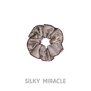 8折SILKY MIRACLE真丝发圈Cowboy系列印花桑蚕丝水钻头花新款