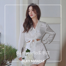 SILKY MIRACLE国内代购真丝睡衣商场同款FLAME蝴蝶结爱心扣家居服