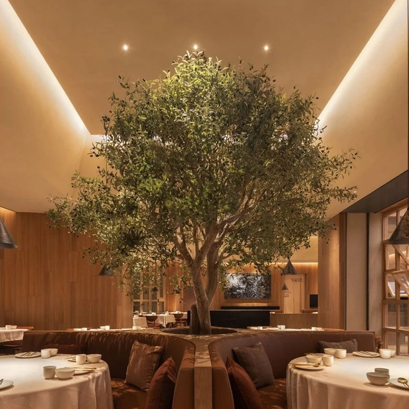 大型橄榄树仿真树装饰大树摆件