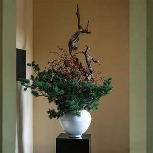 海虹景观大型假花艺盆栽室内商场酒店大厅装 插花摆设 饰假植物中式