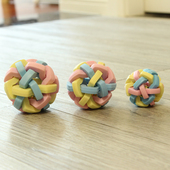 狗狗玩具耐咬七彩弹力球铃铛弹力球宠物玩具泰迪法斗狗咬胶球磨牙