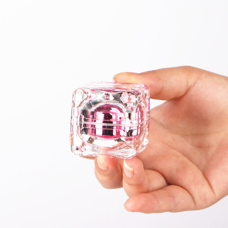 高档水晶亚克力膏霜瓶 粉色面膜乳霜面膜旅行分装试用装小空瓶子