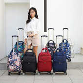 拉杆包双肩背包轻便短途手提旅行包可拆卸折叠行李包万向轮登机包