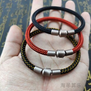 5mm粗防水钢丝绳手链配绳 港版适用周家XL刺青转运珠替换皮绳男生