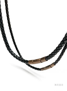 专柜品质真羊皮项链5mm粗