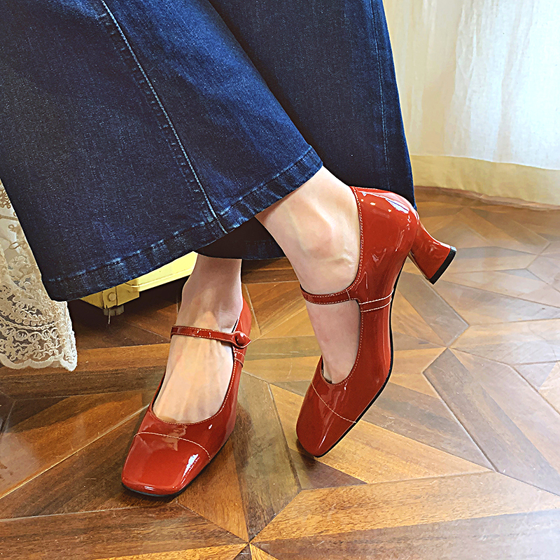 vintage复古风玛丽珍小皮鞋定制