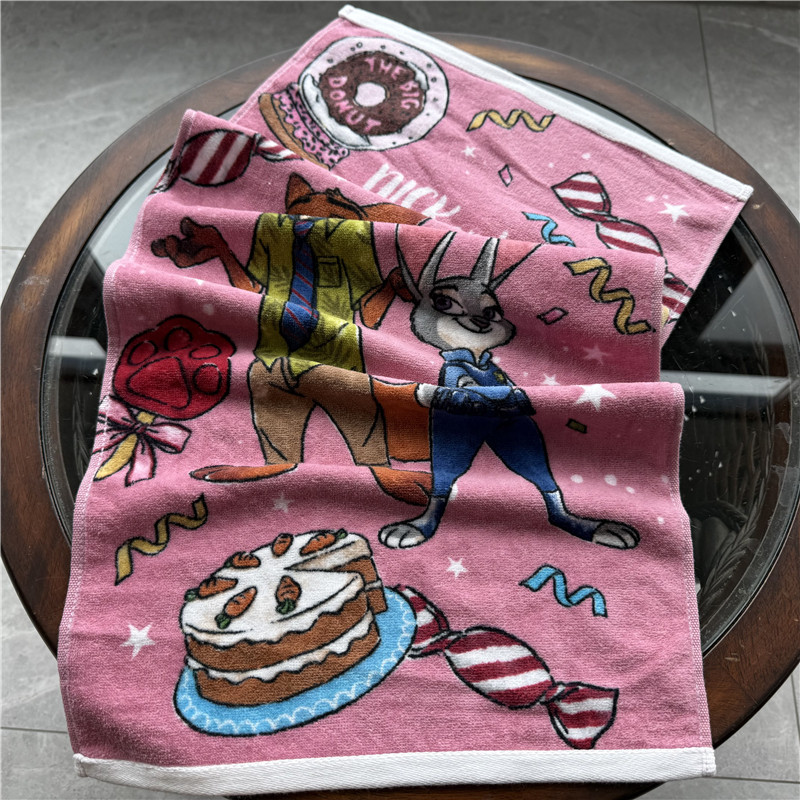 出口日本原单 卡通可爱割绒纯棉柔软全棉粉色舒适吸水毛巾面巾,居家布艺,毛巾/面巾,淘宝优惠券,粉丝福利购,淘宝优惠卷