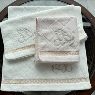 出口日本原单 迪s尼 刺绣卡通简洁纯棉柔软全棉舒适吸水 毛巾面巾