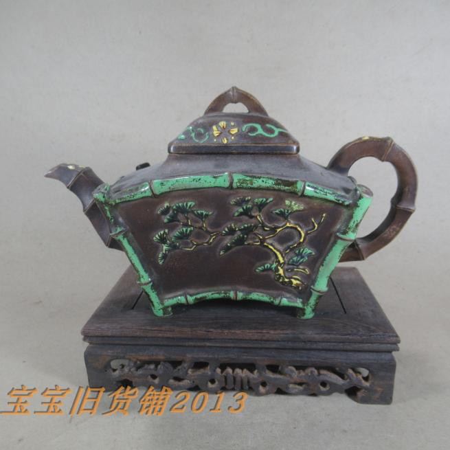 低价促销 古董古玩杂项收藏品*造型端庄古朴大器~民国老紫砂壶