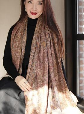 NagarNan-P系列IV工坊老棉线sike经典韵味满绣 边框绣那家楠披肩