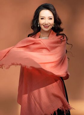 NagarNan-P系列Lady手纺线面料100×200那家楠手工羊绒披肩围巾