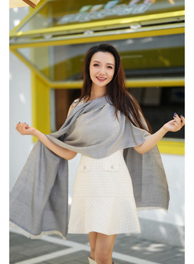 NagarNan-Pashmina系列双面素色stole 那家楠克什米尔手工披肩