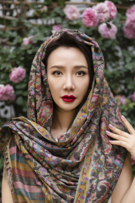 NagarNan-咖标X系列收藏级年份超小色碳黑太阳花kani披肩19076#