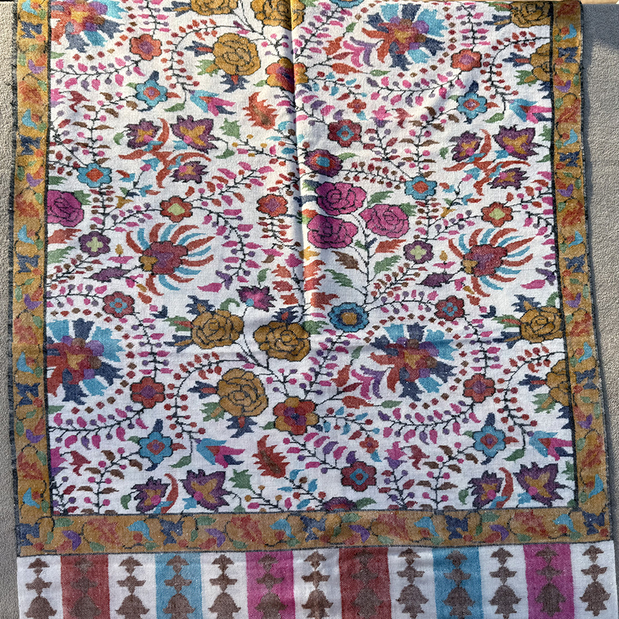 NagarNan70×200 stole尺寸Kani卡尼那家楠克什米尔羊绒披肩