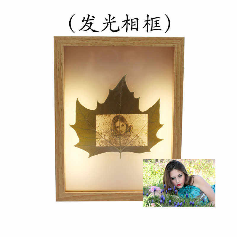 梧桐叶叶雕照片定制创意树叶子雕刻木质相框卧室摆件送朋友礼物,家居饰品,桌面摆件,淘宝优惠券,粉丝福利购,淘宝优惠卷