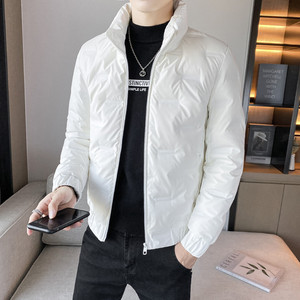 冬季精品亮面字母压花修身保暖羽绒服夹克外套 1 Y8010图片