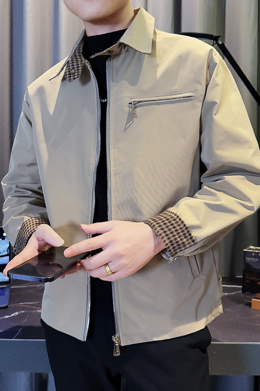 JK62339-P118控158韩版痞帅纯色个性拼接撞色翻领机能夹克外套A，男装夹克，星座308A