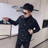 春装社会小伙简约百搭小香风夹克翻领外套上衣W005-P108控1384，男装夹克，星座308A