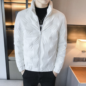 冬季精品亮面字母压花修身保暖羽绒服夹克外套 2 Y8010图片
