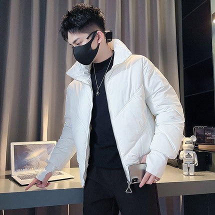 M3317-P138控178   潮牌纯色立领防风袖面包服加厚保暖棉衣外套A