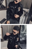 社会小伙休闲时尚压花保暖亮面羽绒服夹克外套3Y8016-P158控208，男装羽绒服，星座308A