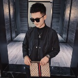21春装社会小伙韩版纯色无领修身短款夹克外套4J，男装夹克，星座308A