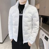 冬季精品亮面字母压花修身保暖羽绒服夹克外套2Y8010，男装羽绒服，星座308A