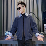 JK88015-P118控158韩版痞帅纯色个性拼接撞色翻领机能夹克外套C，男装夹克，星座308A