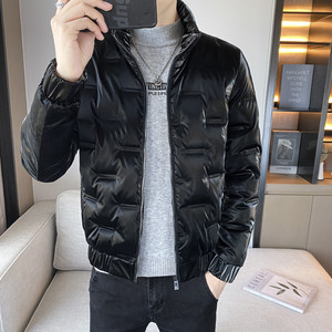 冬季精品亮面字母压花修身保暖羽绒服夹克外套 1 Y8010图片