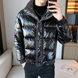 冬季韩版精品亮面面包服保暖羽绒服夹克外套4Y8019-P185控235，男装羽绒服，星座308A