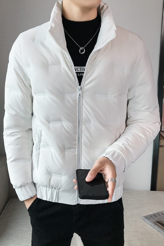 加厚保暖亮面压花休闲羽绒服店主风夹克外套2Y8012-P158控208,男装羽绒服,星座308A