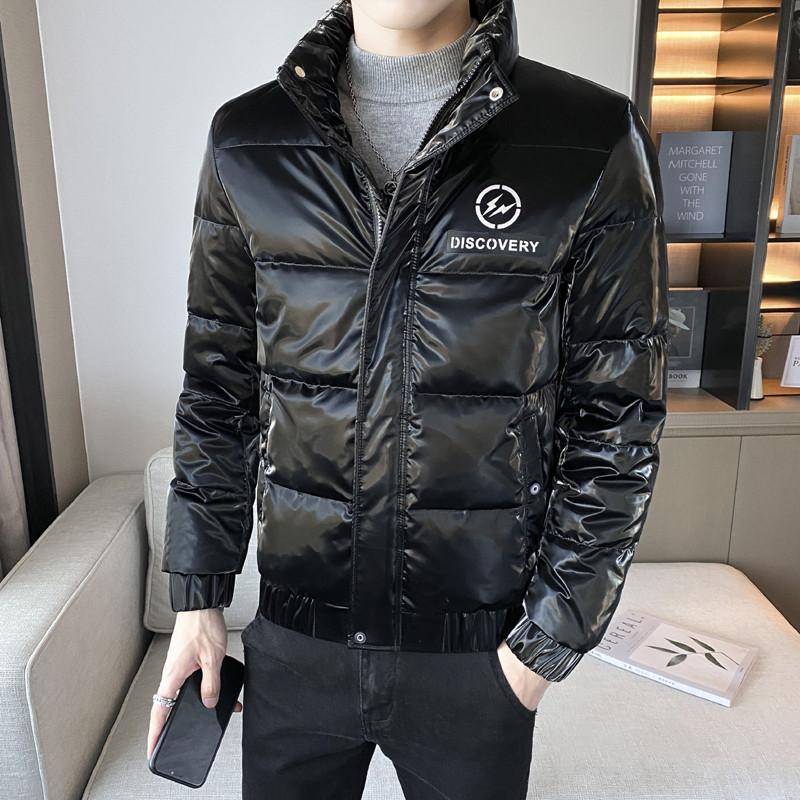 冬季精品修身闪电雕花亮面保暖羽绒服夹克外套1Y8026,男装羽绒服,星座308A