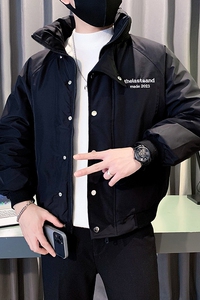 冬季韩版潮牌绣花立领保暖面包服棉衣外套A     M1303-P128控168图片