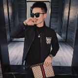 21春款社会小伙韩版修身印花立领拉链夹克外套4J，男装夹克，星座308A