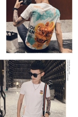21春夏社会风精神小伙夏季国潮大图印花刺绣短袖T恤GN99537-P42，男装T恤，星座308A
