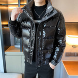 冬季韩版精品亮面面包服保暖羽绒服夹克外套4Y8019-P185控235，男装羽绒服，星座308A