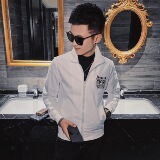 21春款社会小伙韩版修身印花立领拉链夹克外套2J，男装夹克，星座308A