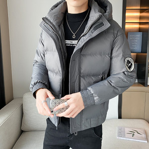 冬季高品质纯色百搭连帽面包服加厚羽绒服外套 4 Y8018图片